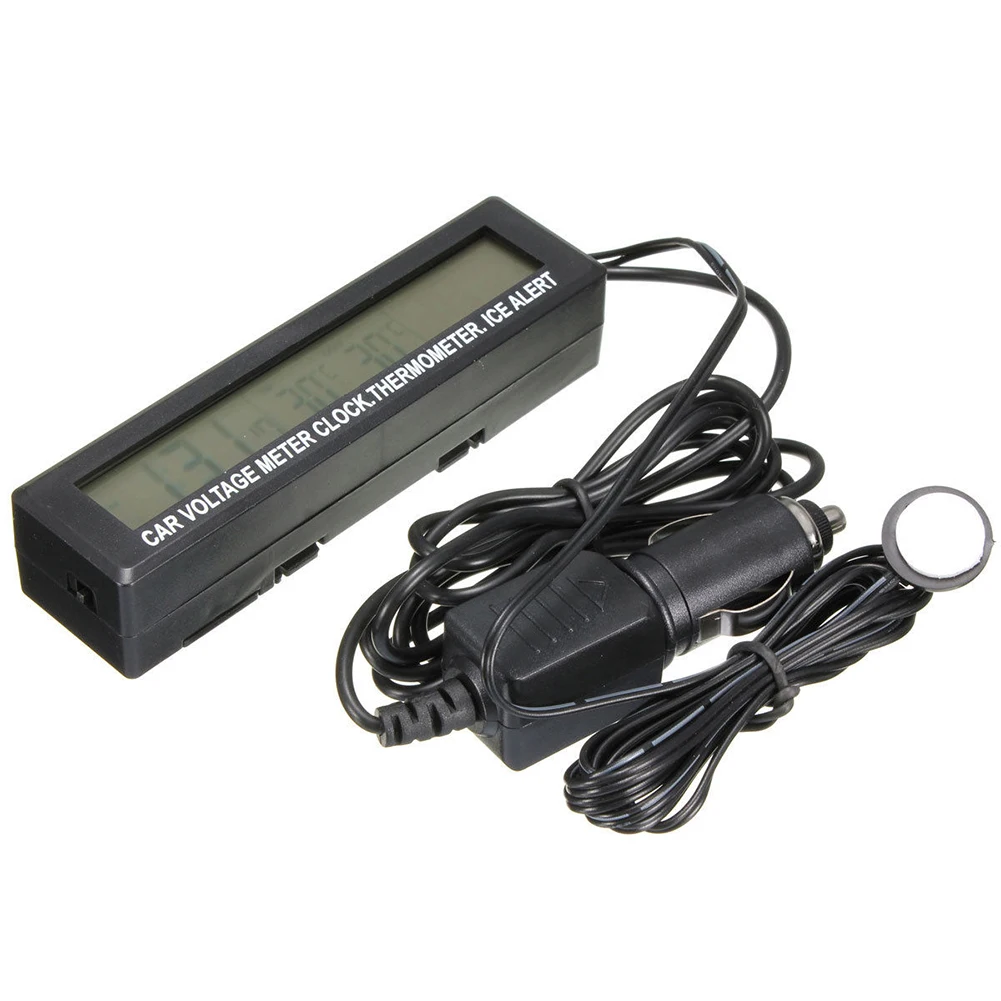 

Quick Install Durable Voltmeter Clock Thermometer 12V Car Accessories Replacement Universal For Most Car Models