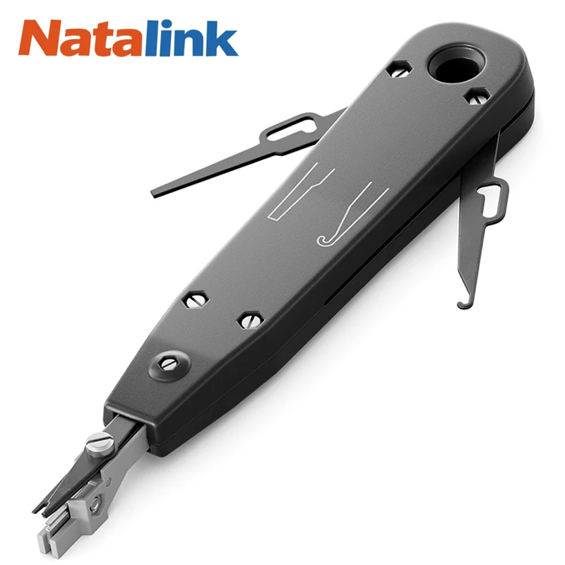 Natalink Punch Down Tool, Multifunction Krone Type IDC/Network Wire Cat5 Cat6 & Telephone Impact Terminal Insertion Tools
