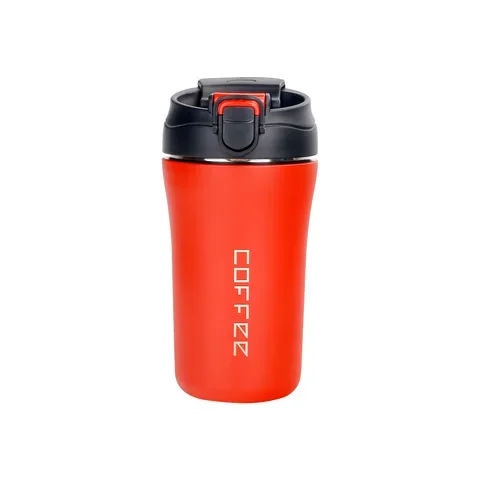 

500ML Double Stainless Steel Coffee Thermos Mug With Straw Multifunctional Car Vacuum Flask Portable Travel Insulated Cup