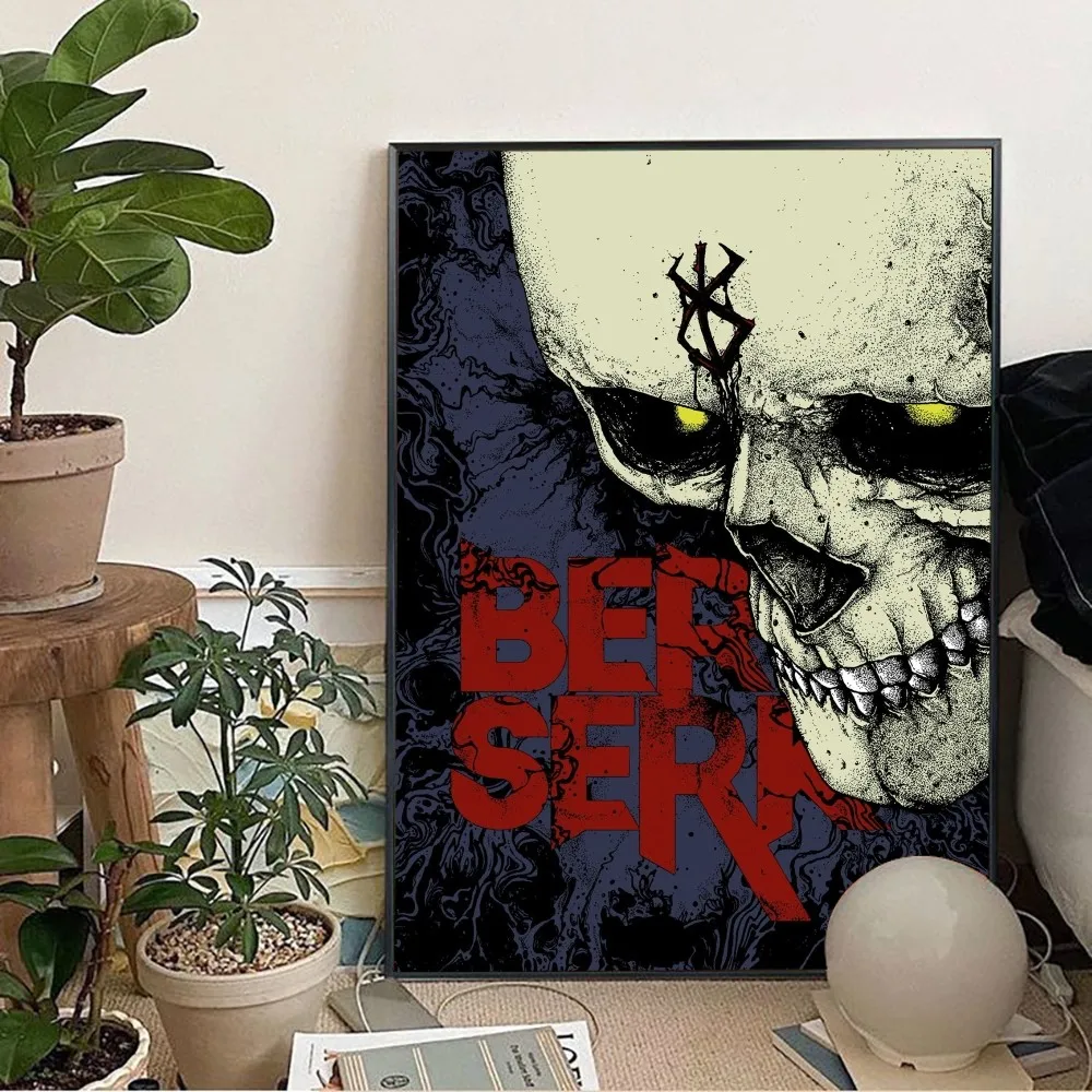 thumbnail image 1 of Póster de Anime B-Berserk-Guts, pintura de arte de pared, cuadro sobre lienzo, decoración del hogar, póster para sala de estar, sin marco, 1 of 5