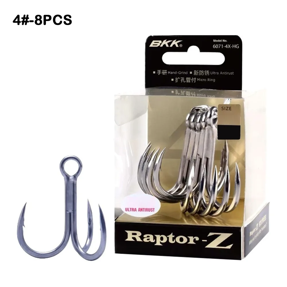 5/6/7/8PCS 4X Intensive Anti-rost Super Sharp Angelhaken Drillinge Angelhaken High Carbon stahl Matte Zinn Haken Angelgerät – Detail 9