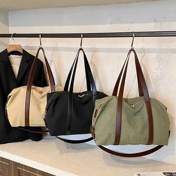 Borsa tote da donna semplice ed elegante di grande capacità, nuovo stile autunnale, borsa da viaggio a tracolla/tracolla alla moda.