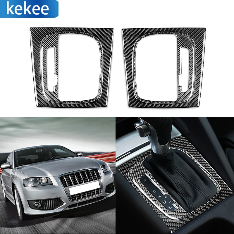 

Car Automatic Transmission Gear Shift Panel Frame Surround Trim Carbon Fiber Sticker Accessories For Audi A3 S3 8P 2006 2007