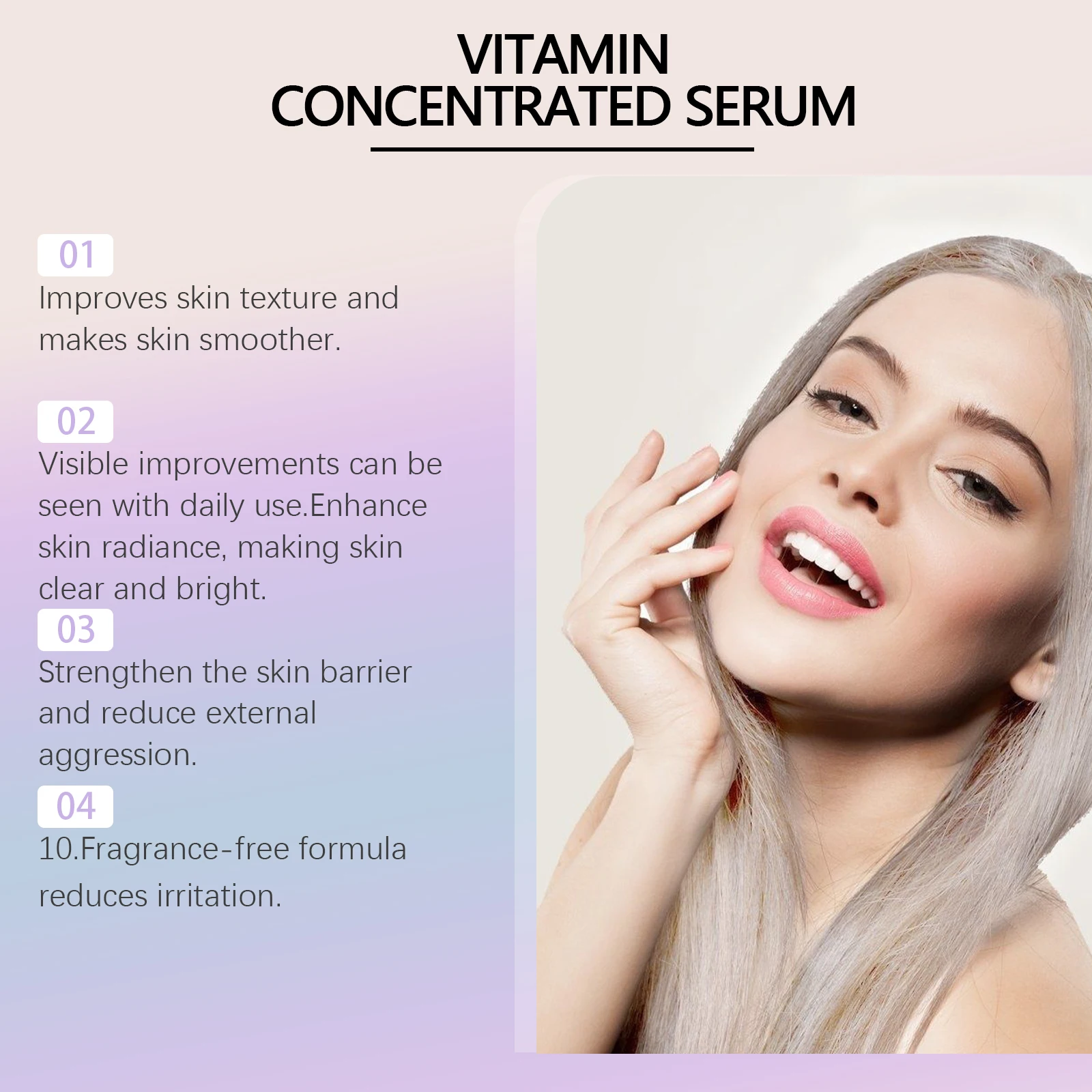 Vitamin Concentrated Serum Lightens Melanin And Brightens Skin Tone Vc Anti-oxidant Deep Repair Moisturizing Brightening Serum 5