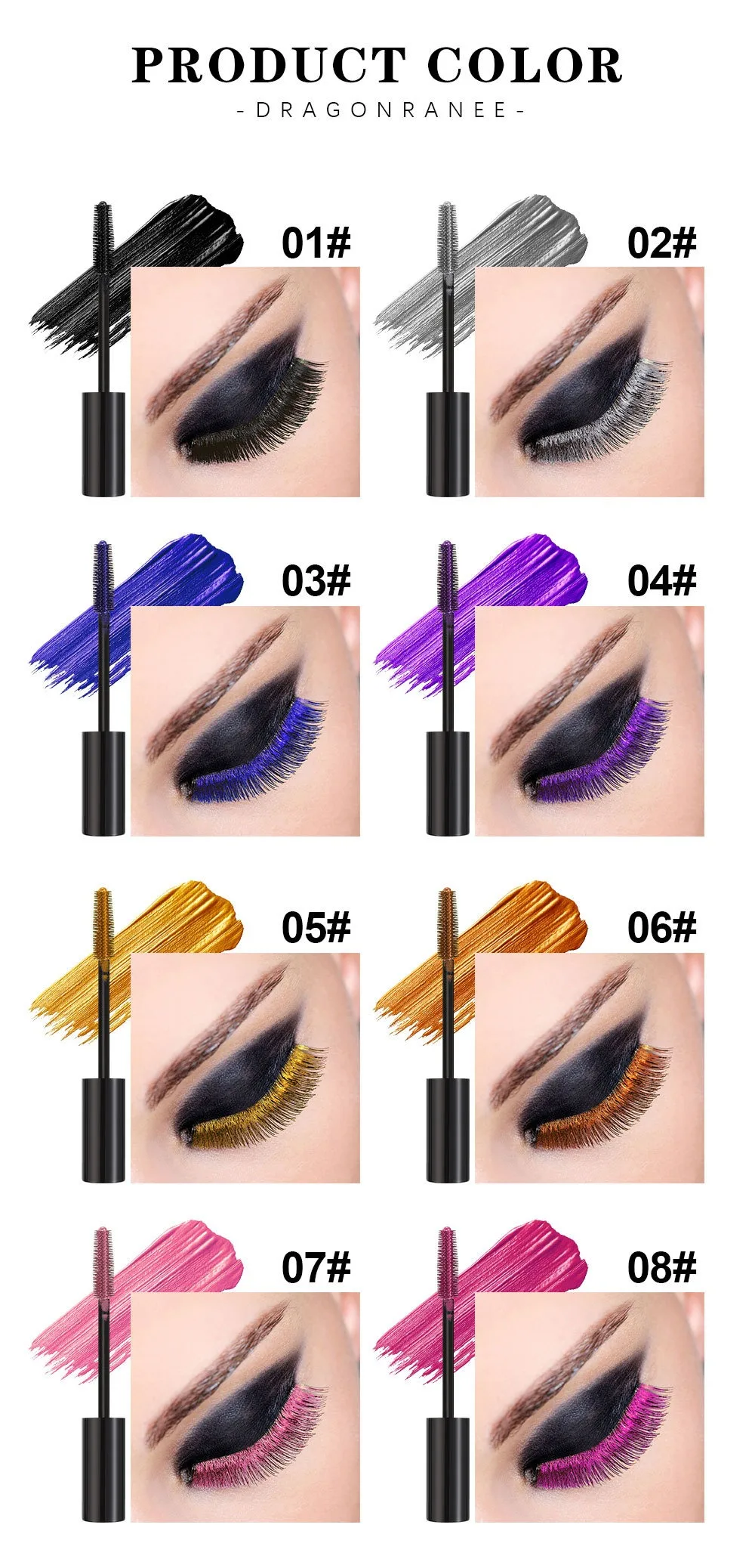 Colorful Waterproof Mascara Long Lasting Pearl Eye Makeup Volume_voghion.com