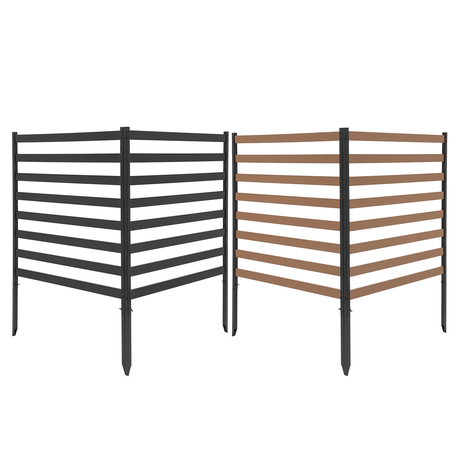 Steel Air Conditioner Fence Spaced Slat 38.78*51.18In Fence Panels Outdoor Enclosure Panels Home Decoration Privacy Equipment