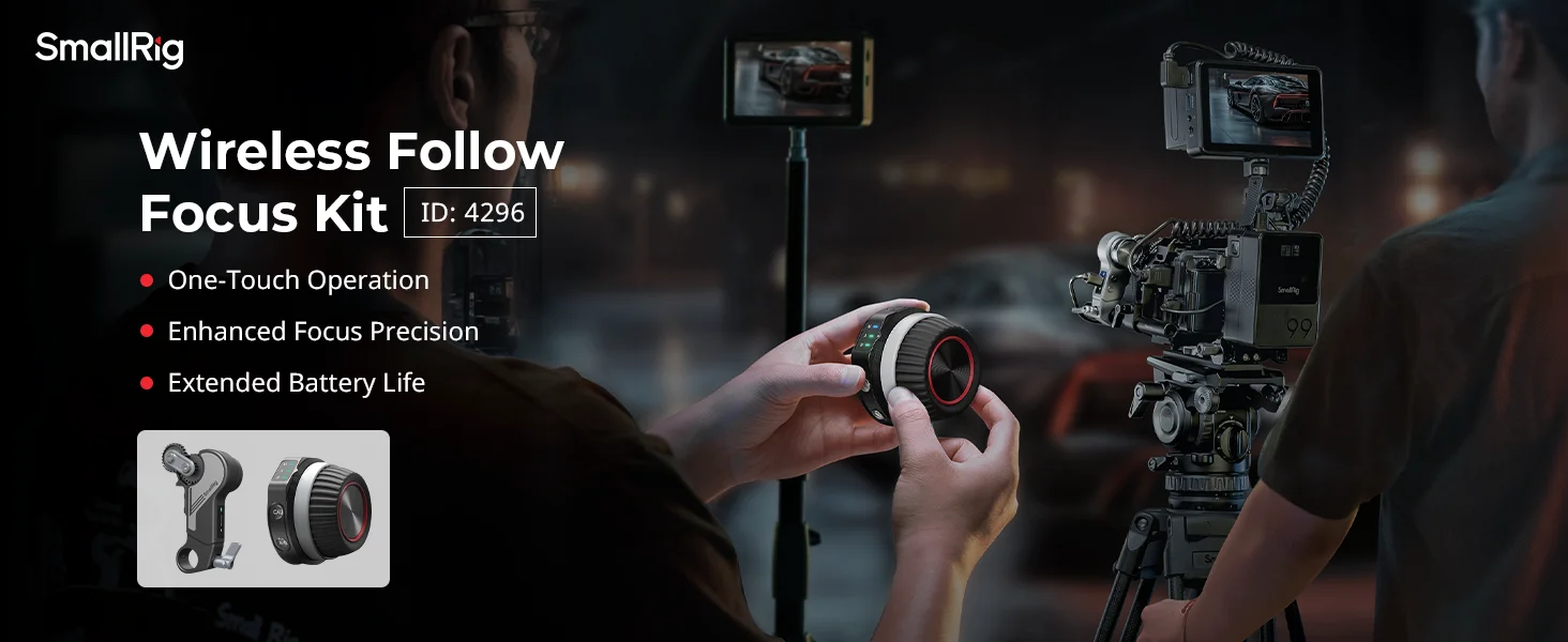 Description Picture 2 of itemSmallRig Wireless Follow Focus Kit Lite for Precise and Low-Latency Focusing Video Shooting 21H Standby Time for Zoom Lens 4296