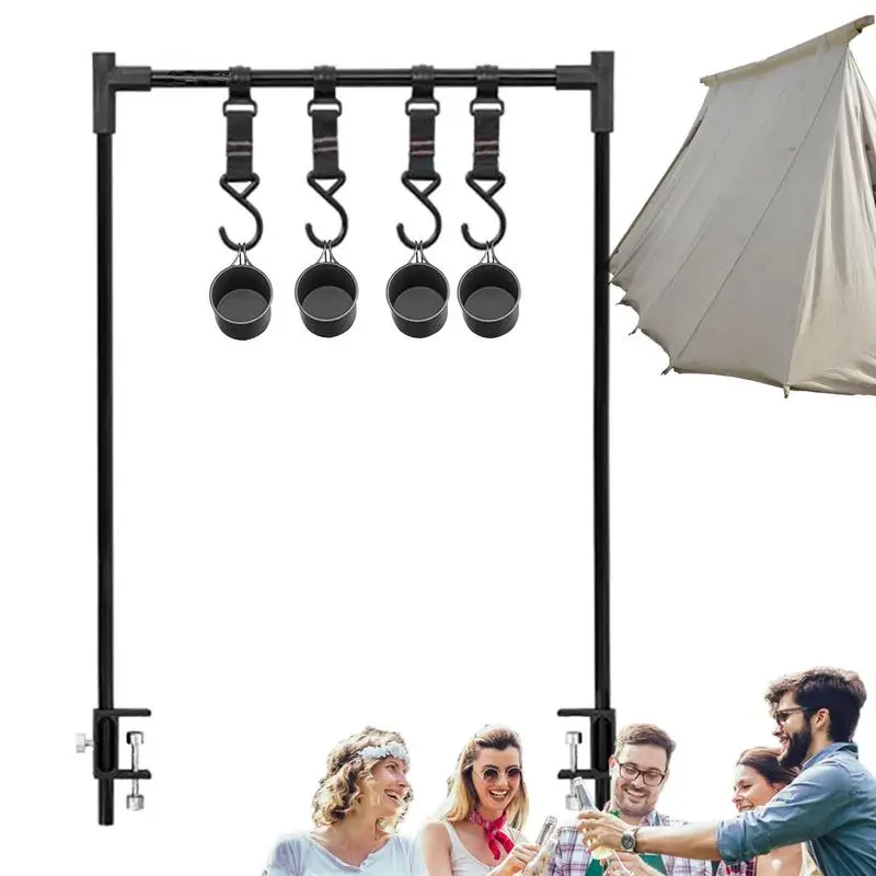 

Напольная стойка для кемпинга складной алюминиевый сплав Настольный органайзер стойка с крючками Многофункциональный Органайзер стойка для пикника