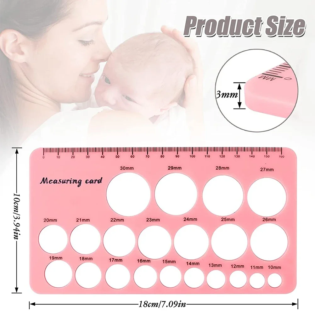 Silicone Breast Flange Ruler Smooth Flange Measurement Tool Durable Lightweight Perfect Gift Nontoxic Feeding Accessory