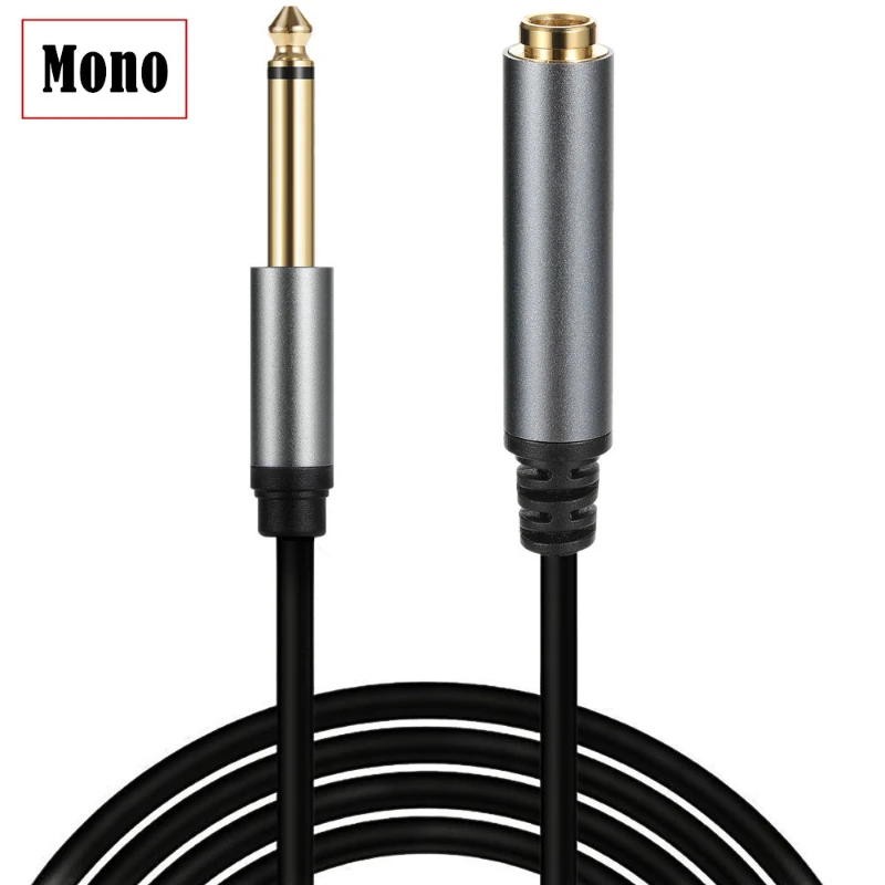 Cable Adaptador De Audio Estéreo TRS Hembra A 2 Dual, 6,35mm, 1 Piezas