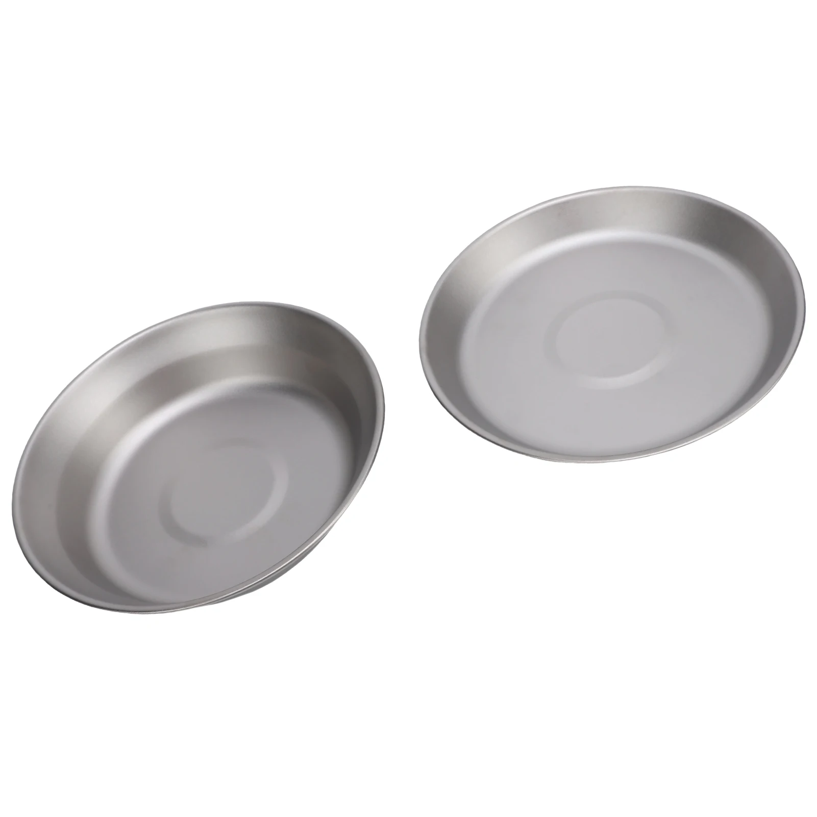 Ti Camping Plate 500ml and 300ml Ti Dish Cookware Outdoor Backpacking Plate for Outdoor Camping Hiking Ti Camping Plate