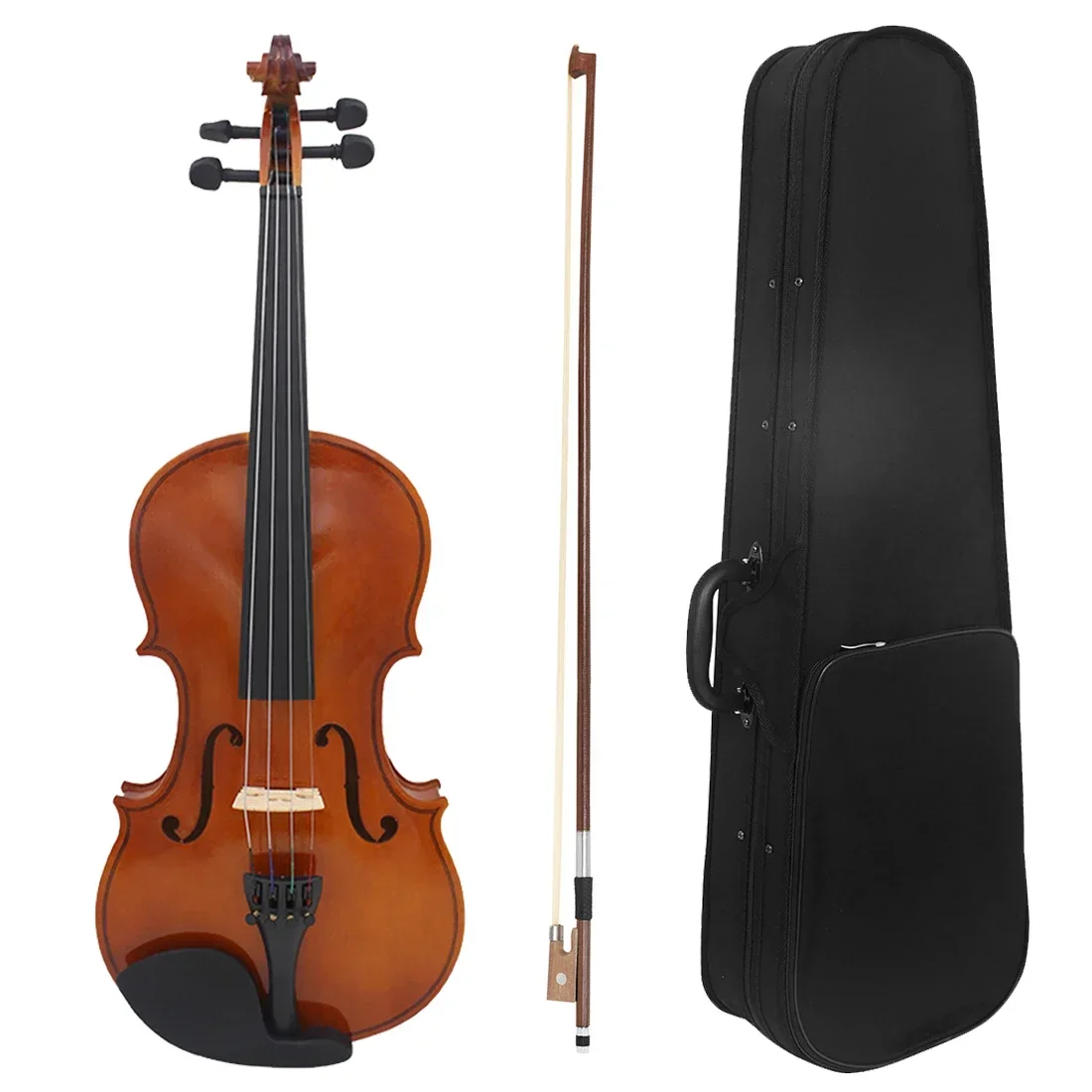 IRIN 4/4 3/4 1/2 1/4 1/8 Violin Solid Wood Violin Set with Cloth Case Bow Professional Stringed Instrument for Practice
