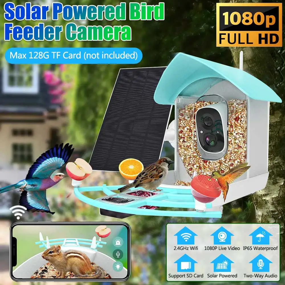 

Умная камера с солнечной панелью, Wi-Fi, 1080P