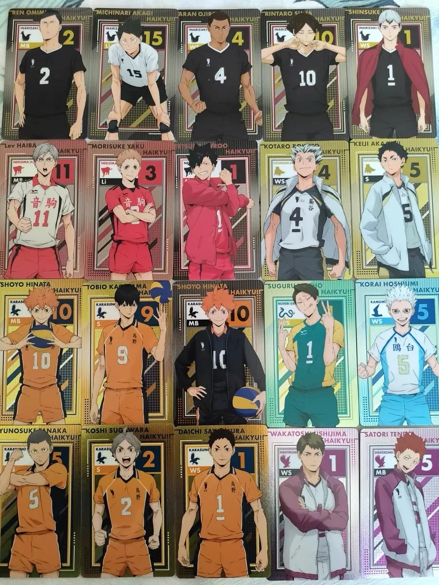 Аниме Haikyuu! Фигурная флэш-карта Hinata Shoyo Kageyama Tobio Boxuto Kotaro фото-карты Tarot Фотокарта для поклонников коллекционный подарок