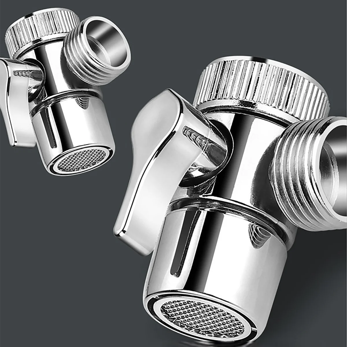 Dual Mode Faucet Diverter - Switch Faucet/Shower Dispense at the Touch of a Button Tool-Free Installation Easy Installation