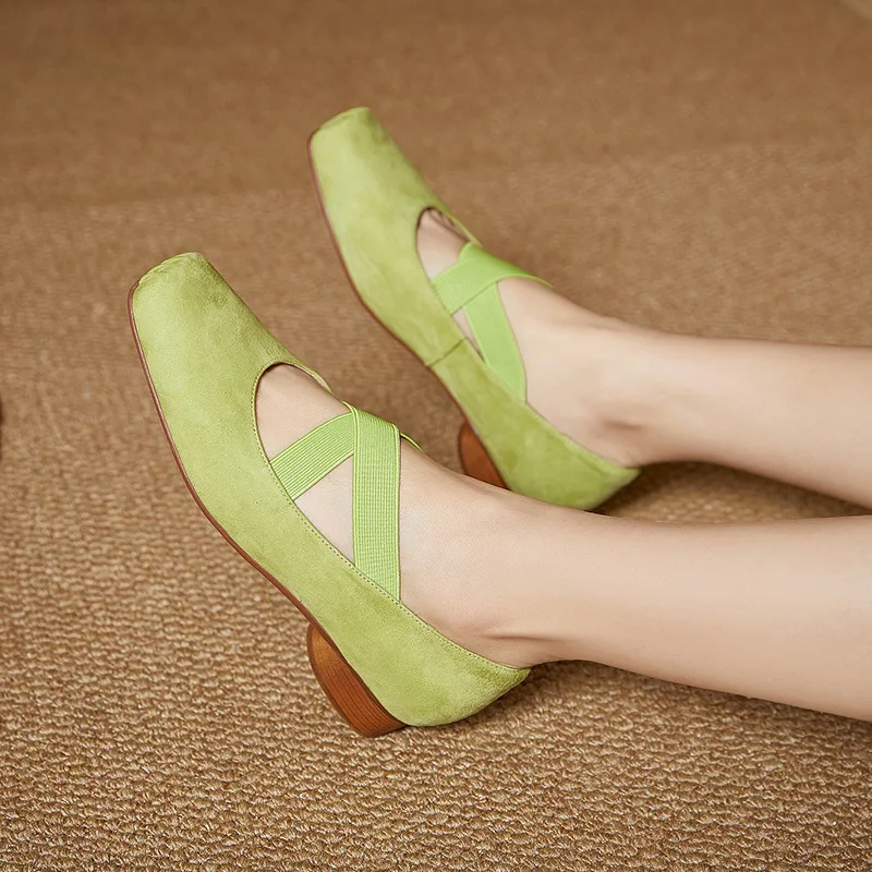L2504  Susde Leather Solid Elegant Ballet Flats Women Shoes 2025 Spring Style Women Shoes 3