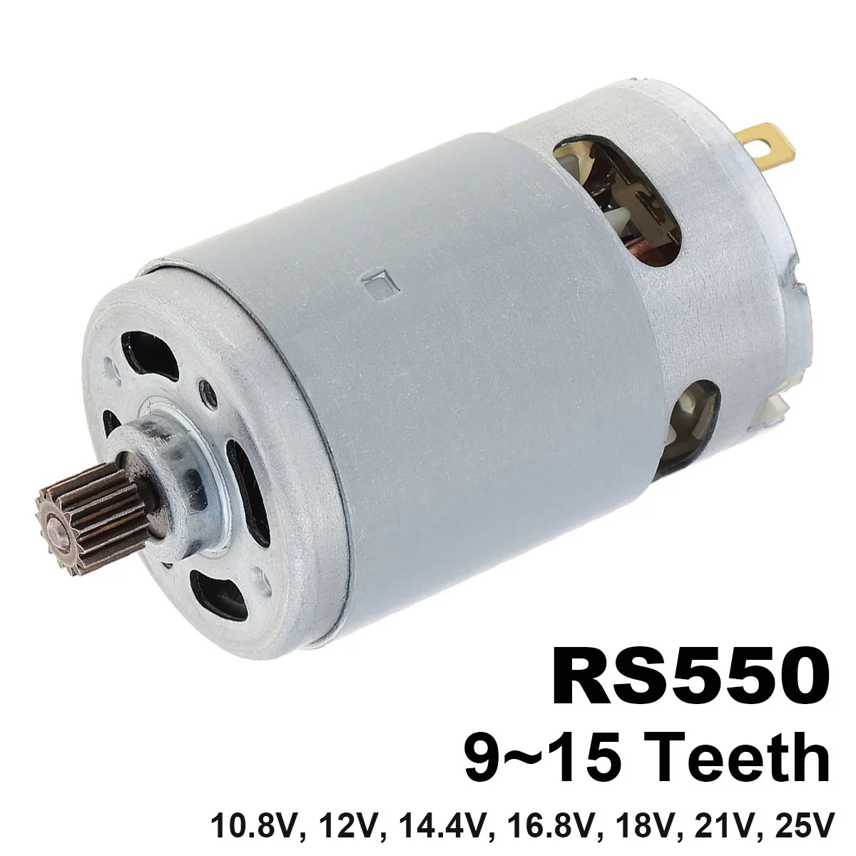 21V DC Motor 18V 14.4V/16.8V Details about   1 Mod 11 Teeth Motor Gear for RS550 10.8V/12V 