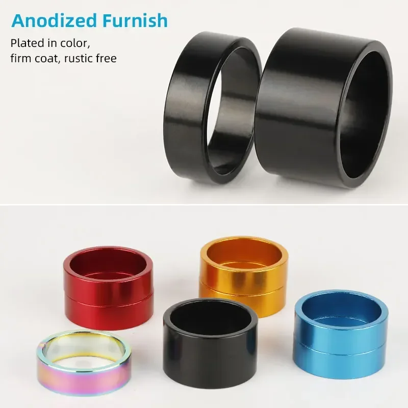 Kit Distanziali Per Manubrio Bicicletta 1 1/8'' - 11 Pezzi In Alluminio (2/3/5/10mm) Con Tappo Sterzo E Artiglio Ahead Per Mountain Bike E Bici Da Strada