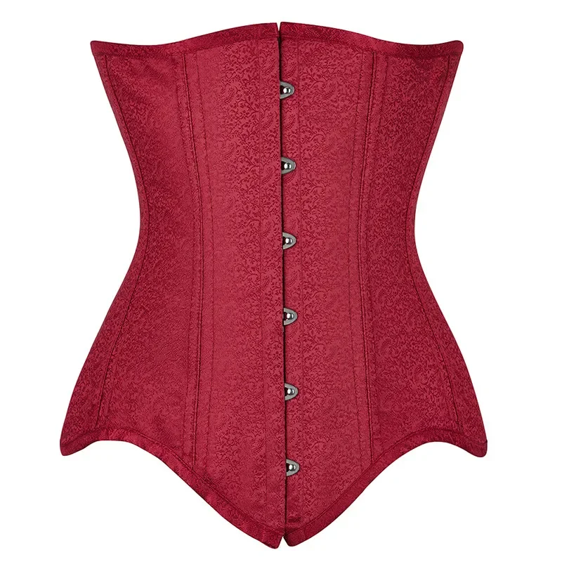 Description Picture 3 of itemLong Torso Red Underbust Corset Steampunk Corselet Top Hourglass Curve Shaper Slimming Waist Trainer