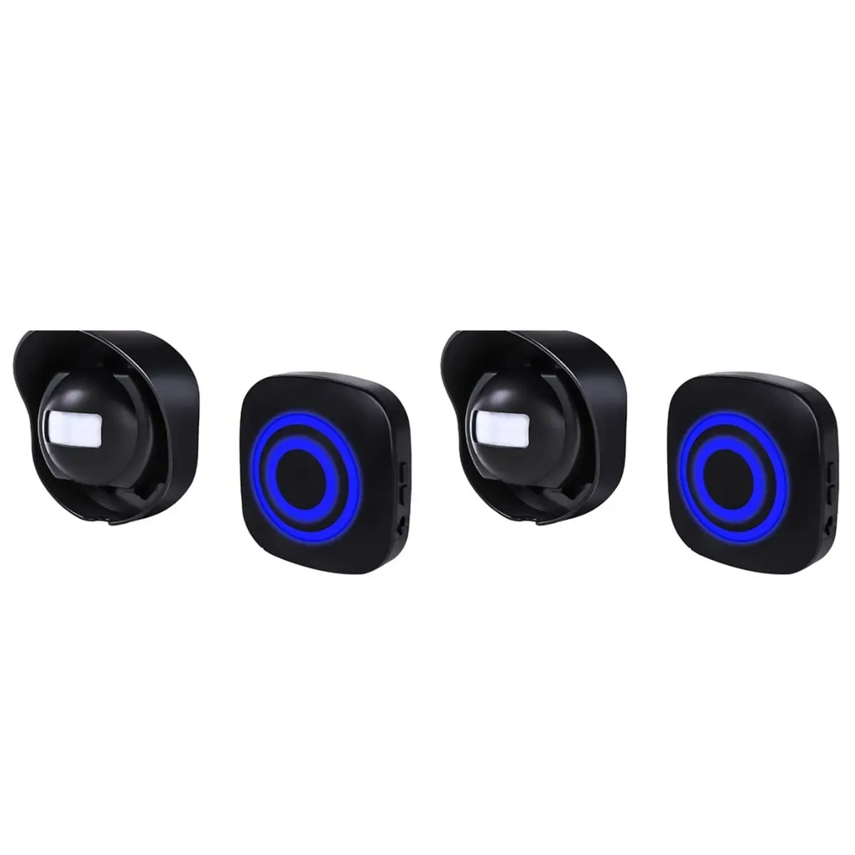 【공개】2X 게이트 출입 방문자 도어벨 차임 알람 알림 AC110-240V 무선 모션 센서 도어벨 차임(B)EU 플러그