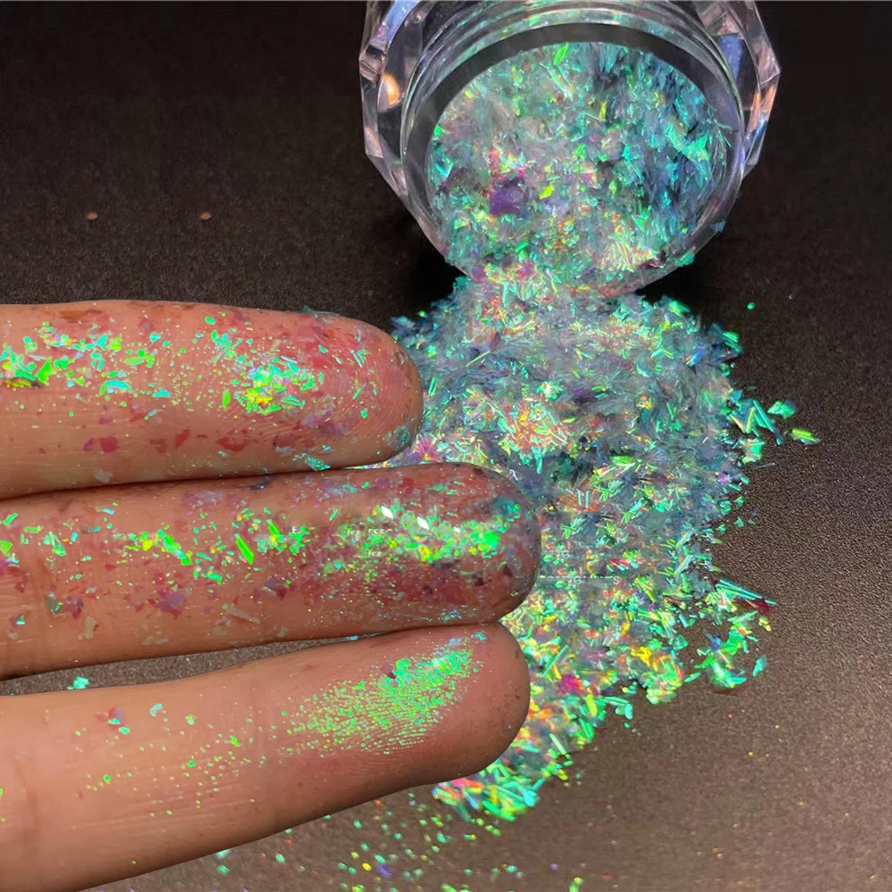 Nail Glitter Powder Unicorn Chameleon Aurora Colorful Magic Mirror Pigment Flakes