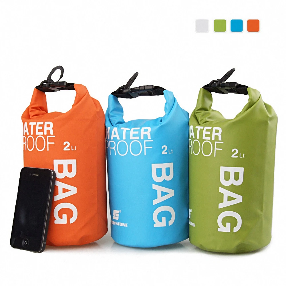 2L Outdoor Waterproof Bags Ultralight Portable Swimming Camping Hiking Dry Pouch 