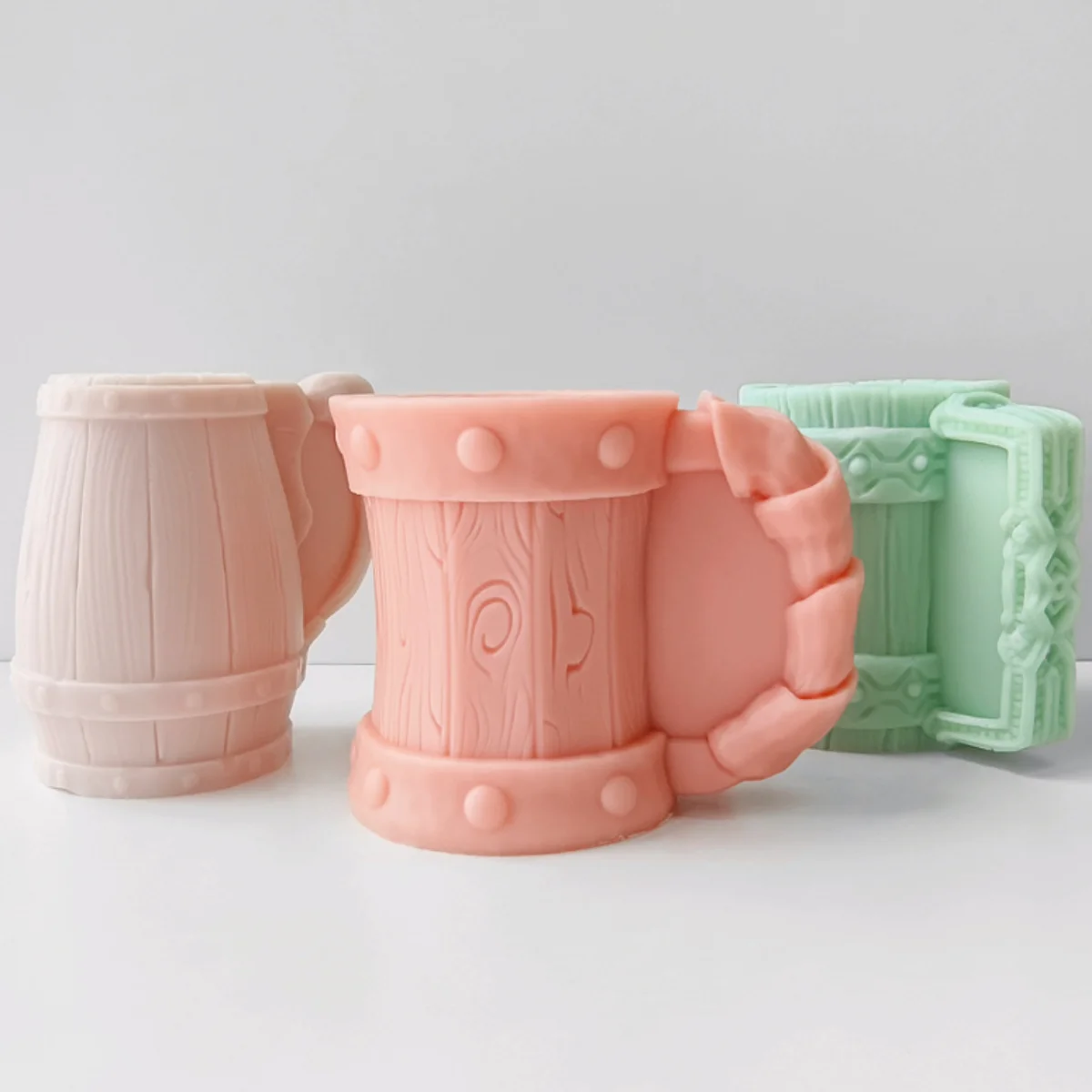 Beer-glass Cup Shape Candle Silicone Mold Beer-mug Soap Resin