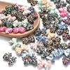 5Pcs Leopard Print Bows Silicone Beads 22x28mm Baby Teething Teether Beads DIY Baby Pacifier Chain Bracelet Care Chew Toys Gifts 3