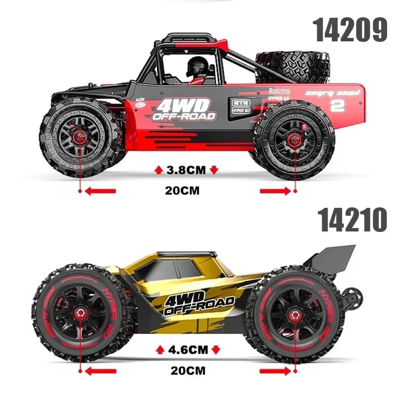 1:14 Rc Car Mjx Hyper Go 14210 4Wd Brushless55Km/H High Speed Drift Monster Truck 2.4G Bambino Telecomando Giocattoli Elettrici Regalo