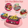 WizKidz Kids Play Kitchen Accessories Toy Set Gift with Sound & Light Color Changing Play Food Fryer Toy Kitchen for Boy & Girl 2