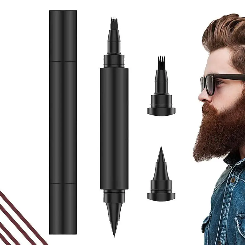 Men Beard Filling Pen Kit Face Moustache Repair Shape Mustache Styling Salon Repair Tool Bear Pencil Filler Beard Pen Barber