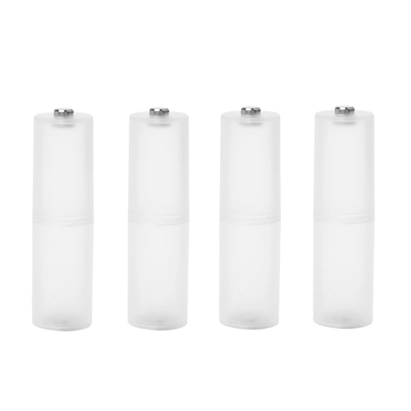 4Pcs AAA To AA Size Portable Battery Converter Adapter Spacer Switcher for Case
