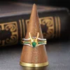 Loki Ring Sets For Women Superhero Thor Green Crystal Matching Crown Helmet Rings Stacking Jewelry Unisex Cosplay Accessories 03 3