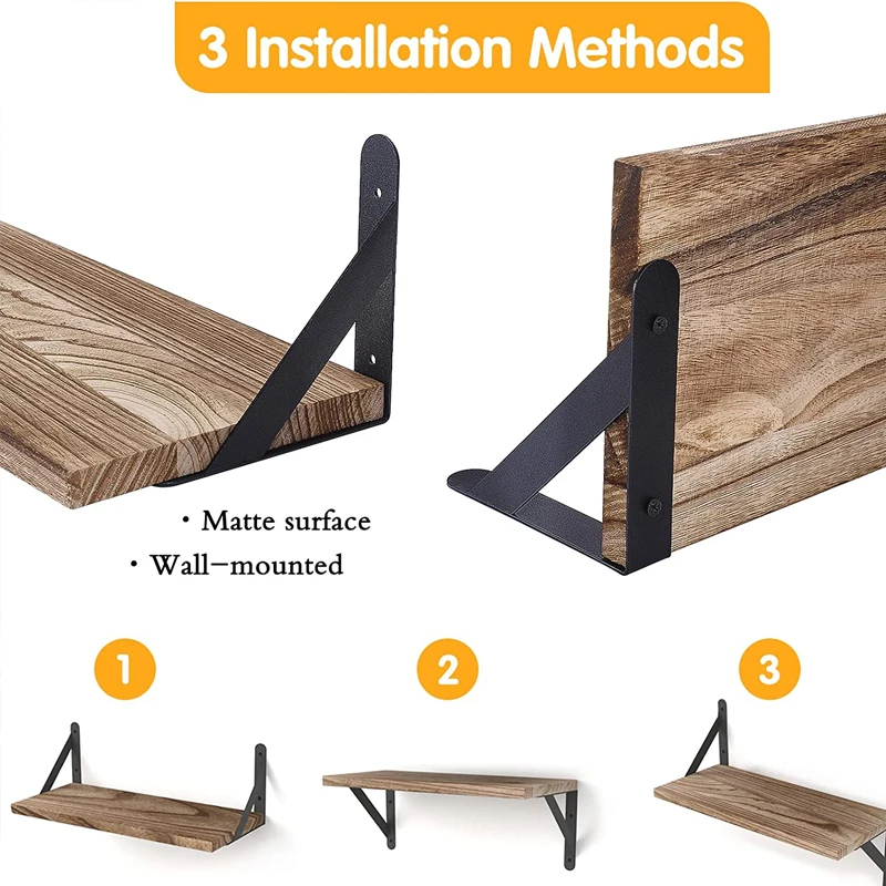 Wooden Wall Shelves Solid Wood Wall Hanging Floating Storage Shelf Bathroom Accessories Simple Design Shelves Supplies 3