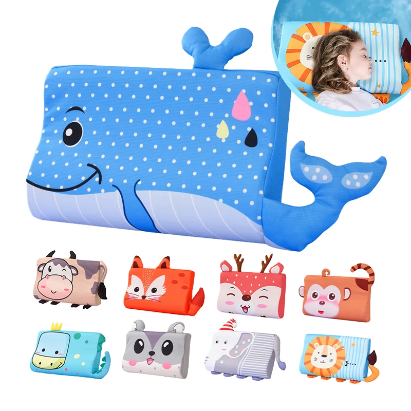 Toddler Memory Foam Pillow With Filler Fiber Slow Rebound Soft Baby Pillow Small Breathable Neck Cartoon Pillows Washable baby pillow baby safety pillow