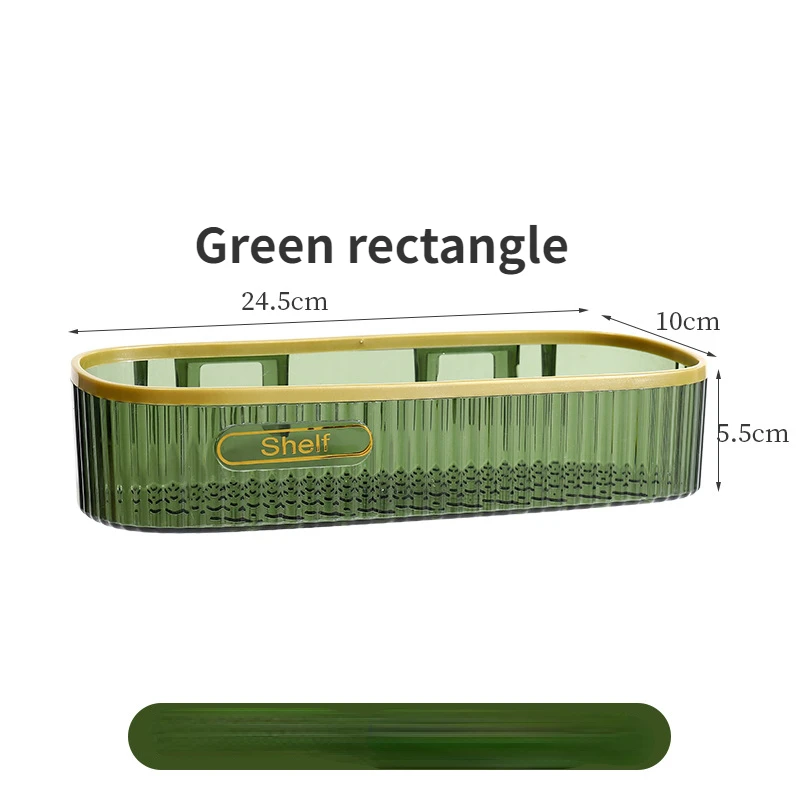 1pc Plastic Multipurpose Wall Mount Paste Style Bathroom Shelf for Storing Toiletries Bathroom Kitchen Storage Rack 5