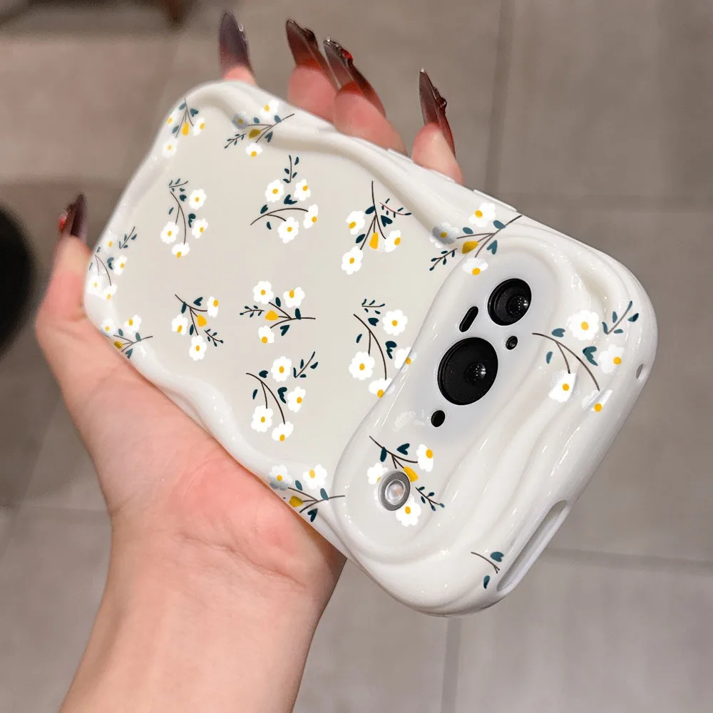 Minimalist White Flower Design Soft TPU Phone Case