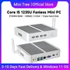 12Th Gen Fanless Mini PC i5 1235U 16GB DDR4 512G SSD 8USB Win11 Home Office Education Desktop Mini Computer Core 8145U HD VGA 4K 1