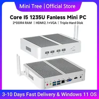 12Th Gen Fanless Mini PC i5 1235U 16GB DDR4 512G SSD 8USB Win11 Home Office Education Desktop Mini Computer Core 8145U HD VGA 4K 1