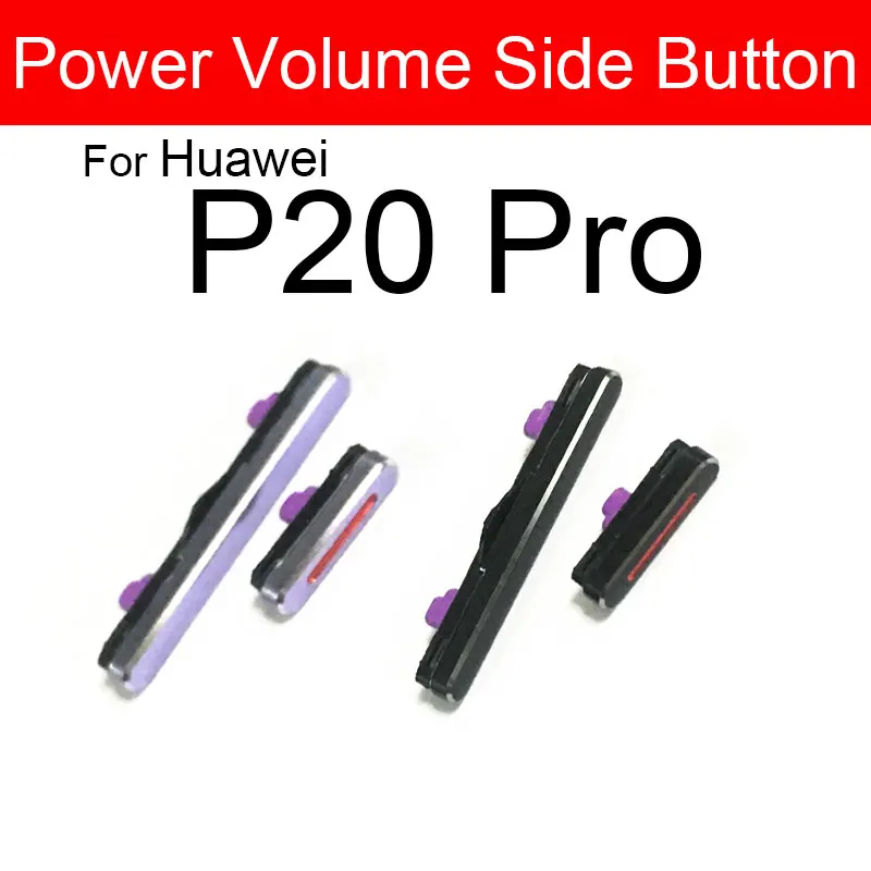 화웨이 P10 플러스 P10 P20 라이트 P20 프로용 볼륨+전원 사이드 버튼, 전원 볼륨 조절 스위치 사이드 키패드, 휴대폰 교체 부품