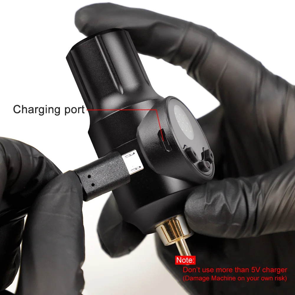 ★タトゥーマシン用　ＲＣＡワイヤレス小型電源・LED残量表示ペンマシン等★3 プロワイヤレス永久電源rca/3.5ミリメートルミニタトゥー電源