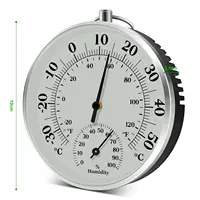 10CM Indoor Room Thermometer with Aluminum Enclosure Outdoor Weather Station for Bathroom Kitchen Car Wine Cabinet Battery Free 2