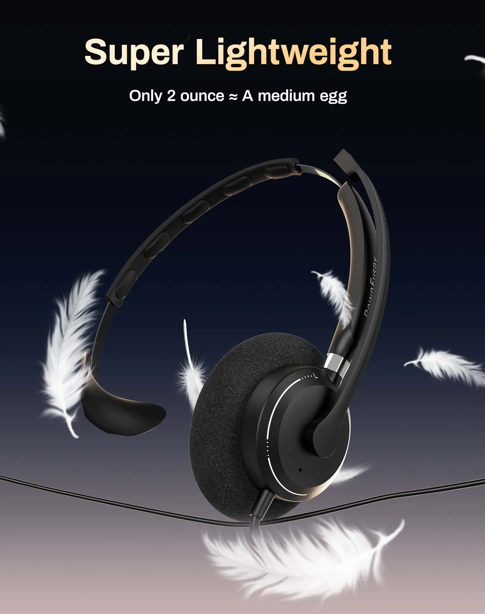 سماعات كمبيوتر RownFusny R06 مع ميكروفون مع زر إجا...