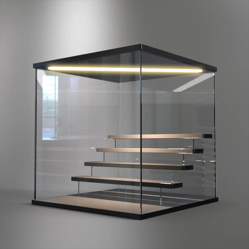 

2-5 Tier Acrylic Display Box with Door for Figures,Doll,Collectibles,Clear Display Case Dustproof Storage Toy Model Organizer