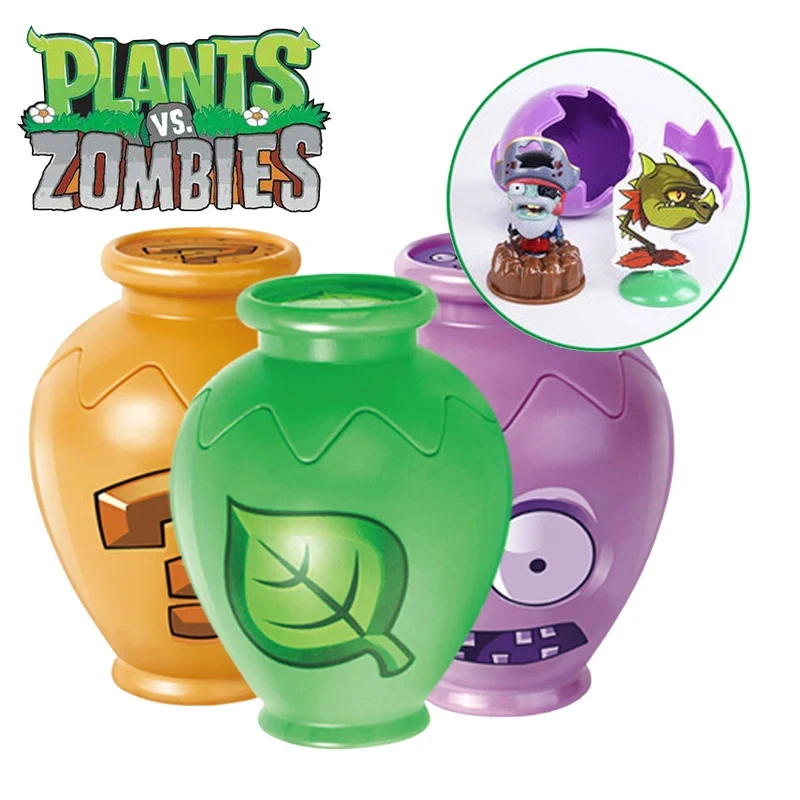 12-Piece Plants VS Zombies 2 Surprise Box Set - Peashooter, Sunflower & Pirate Captain Zombie Game Figures