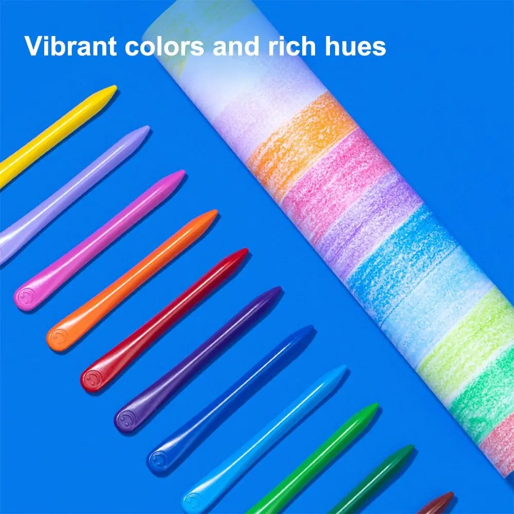 12/24/36/48Colors Plastic Plastic Crayon 12/24/36/48Colors Not Dirty Hands Colored Crayon Washable Erasable Wax Pencil Students 3