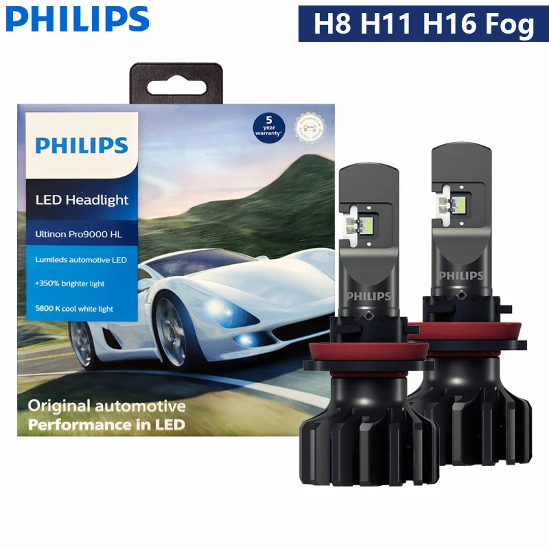 Philips Ultinon Pro9000 LED H1 H4 H7 H8 H11 H16 HIR2 HB3 HB4 Car