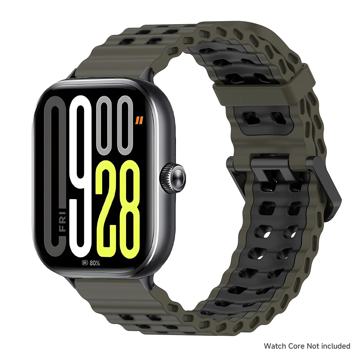 Two-Tone Breathable Silicone Sport Wristband Strap