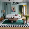 Retro Light Luxury Living Room Decoration Carpet Ins Irregular Bedroom Bedside Large Area Carpet Modern Balcony Porch Entry Rug 2