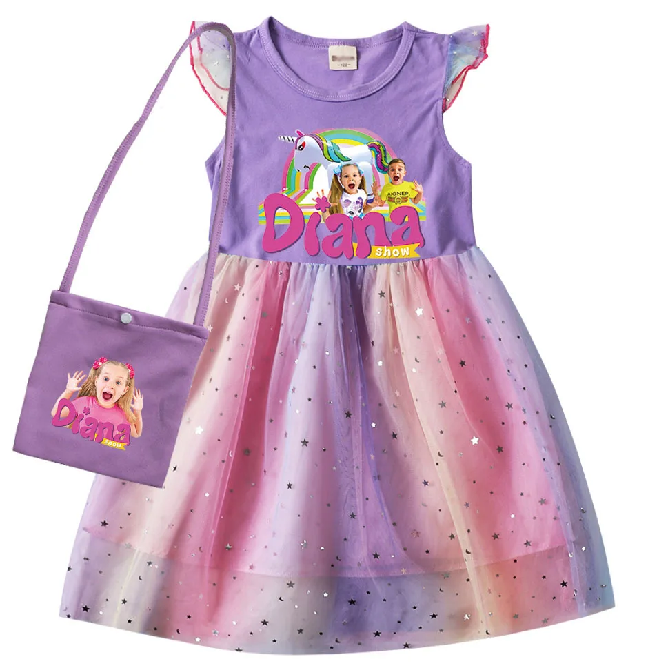 Diana E Roma Dress For Girls Princess Princess Costumes Bambini Halloween Carnival Party Vestidos Kids Abiti A Maniche Corte